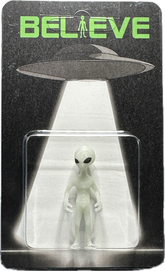 Glow Alien UFO Believe Custom Carded Miniature Figure