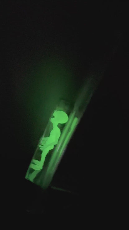 Glow Alien UFO Believe Custom Carded Miniature Figure