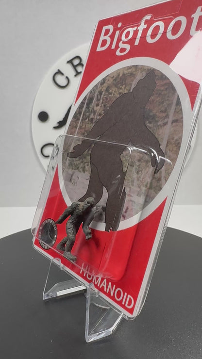 Bigfoot Miniature Red Custom Carded Retro Design Figure