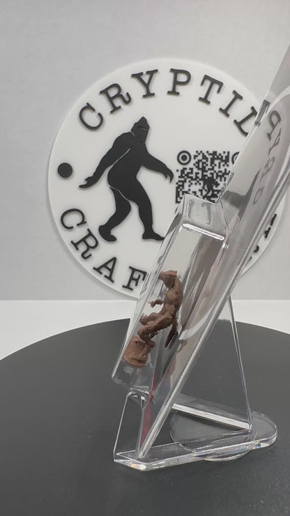 Brown Werewolf Miniature Custom Carded Retro Design Lycan Figure