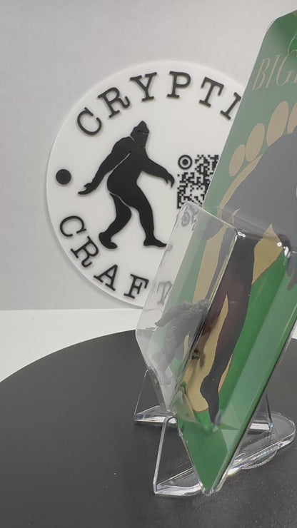Bigfoot Miniature Custom Carded Green Retro Design Figure