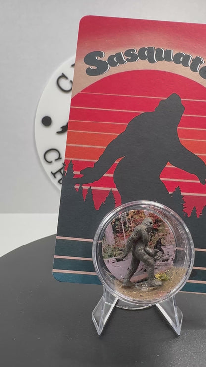 Sasquatch Miniature Custom Carded Retro Design Pocket Figure
