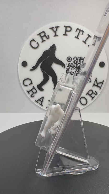 White Yeti Miniature Custom Carded Retro Design Figure