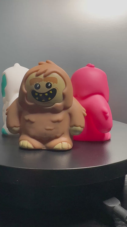 Bigfoot Sasquatch Rubber Duck Style Vinyl/Rubber Mini Figures Set of 4
